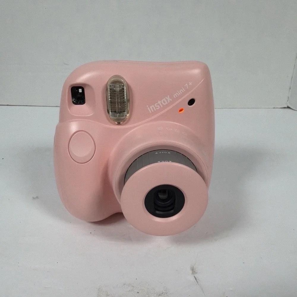 Fuji Instax Mini 7 + Plus Camera Light Pink Tested and Working